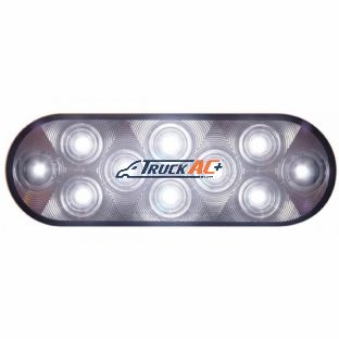 10 LED 6" Oval Auxiliary/Utility Light - White LED/Clear Lens - United Pacific 38829B