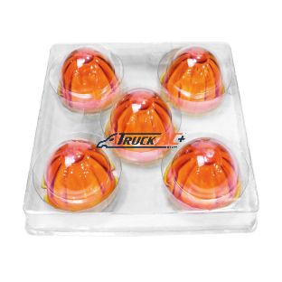 Watermelon Glass Marker Light Lens - Amber (5 Pcs) - United Pacific 30312P5