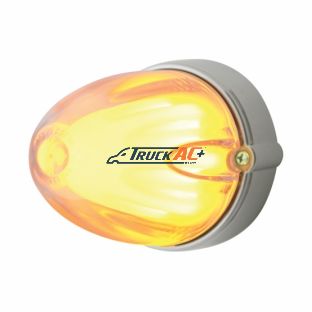 9 LED Dual Function GloLight Watermelon Grakon 1000 Flush Mount Kit - Amber LED/Clear Lens - United Pacific 34445