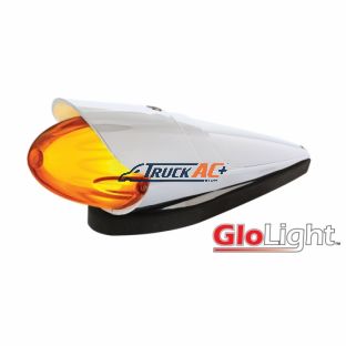 9 LED Dual Function GloLight Watermelon Grakon 1000 Style Cab Light Kit With Visor - Amber LED/Amber Lens - United Pacific 36749