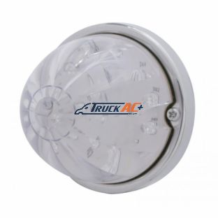 17 LED Watermelon Flush Mount Kit With Low Profile Bezel - Red LED/Clear Lens - United Pacific 39597
