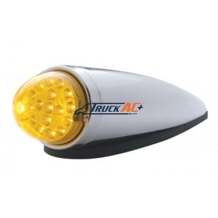 17 LED Dual Function Watermelon Clear Reflector Cab Light Kit With Die-Cast Housing -Amber LED & Lens - United Pacific 39828