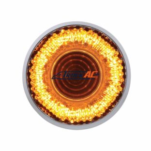 9 LED 2" Round Mirage Light (Clearance/Marker) - Amber LED/Clear Lens - United Pacific 36526