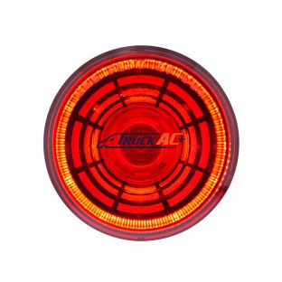 4 LED 2" Round Abyss Light (Clearance/Marker) - Red LED/Red Lens - United Pacific 36575