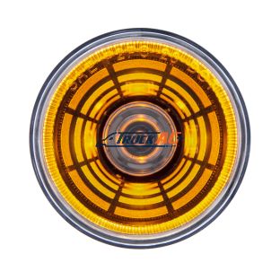4 LED 2-1/2" Round Abyss Light (Clearance/Marker) - Amber LED/Clear Lens - United Pacific 36581