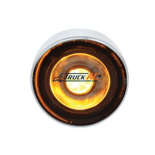 3 High Power LED 1" Light (Clearance/Marker) With Visor - Amber LED/Clear Lens - United Pacific 36905