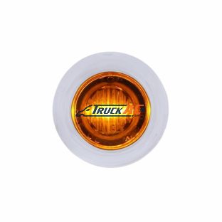 3 LED Dual Function 3/4" Mini Light With Bezel (Clearance/Marker) - Amber LED/Amber Lens - United Pacific 37967
