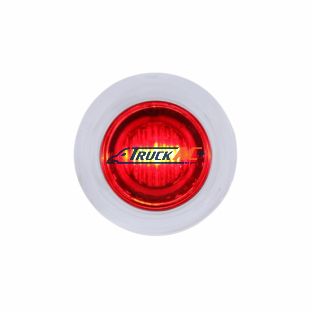 3 LED Dual Function 3/4" Mini Light With Bezel (Clearance/Marker) - Red LED/Red Lens - United Pacific 37968