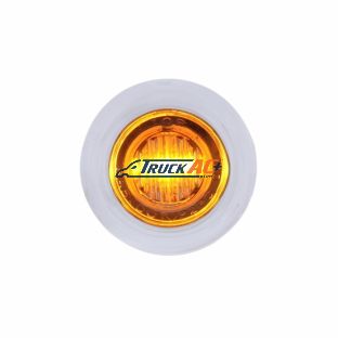 3 LED Dual Function 3/4" Mini Light With Bezel (Clearance/Marker) - Amber LED/Clear Lens - United Pacific 37969