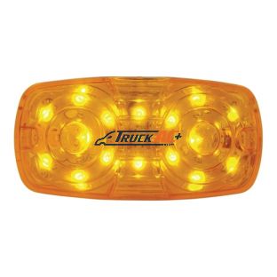 16 LED 4" X 2" Rectangular Light (Clearance/Marker)- Amber LED/Amber Lens - United Pacific 38225