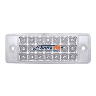 21 LED Reflector Rectangular Light (Clearance/Marker) - Amber LED/Clear Lens - United Pacific 38296