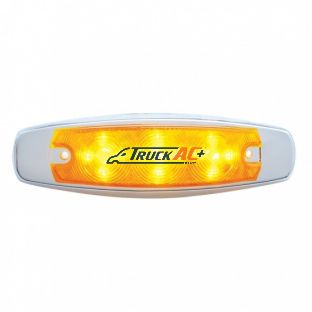 15 LED Rectangular Light With Bezel (Clearance/Marker) - Amber LED/Amber Lens - United Pacific 38301