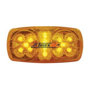 14 LED Reflector Rectangular Light (Clearance/Marker) - Amber LED/Amber Lens - United Pacific 38314