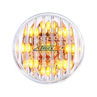 9 LED 2" Round Light (Clearance/Marker) - Amber LED/Clear Lens - United Pacific 38362B