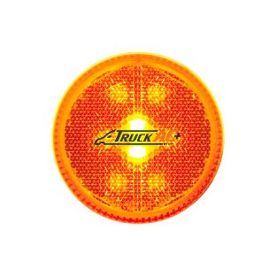 8 LED 2-1/2" Round Reflectorize Light (Clearance/Marker) - Amber LED/Amber Lens - United Pacific 38455B