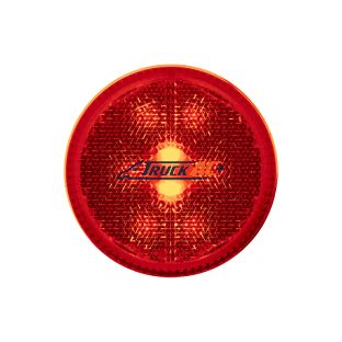 8 LED 2-1/2" Round Reflectorize Light (Clearance/Marker) - Red LED/Red Lens - United Pacific 38456B