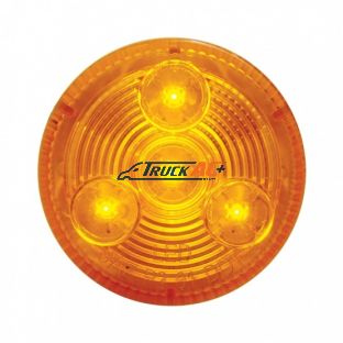 4 LED 2-1/2" Round Low Profile Light (Clearance/Marker) - Amber LED/Amber Lens - United Pacific 38465B