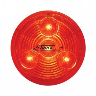 4 LED 2-1/2" Round Low Profile Light (Clearance/Marker) - Red LED/Red Lens - United Pacific 38466B