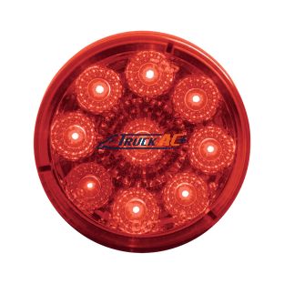 9 LED 2" Round Reflector Light (Clearance/Marker) - Red LED/Red Lens - United Pacific 38850