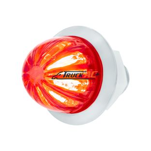 2 LED Dual Function 1-1/8" Watermelon Light (Clearance/Marker) - Red LED/Red Lens - United Pacific 39228