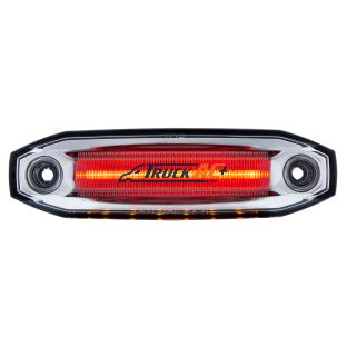 6 Red LED Light (Clearance/Marker) With 6 Amber LED Side Ditch Light - United Pacific 39303