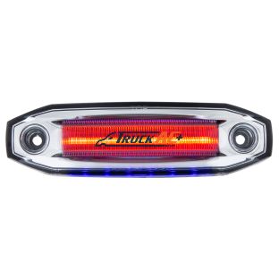 6 Red LED Light (Clearance/Marker) With 6 Blue LED Side Ditch Light - United Pacific 39304