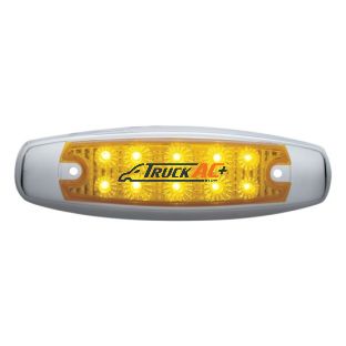 10 LED Reflector Rectangular Light (Clearance/Marker) - Amber LED/Amber Lens - United Pacific 39451