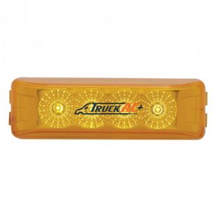 4 LED Reflector Rectangular Light (Clearance/Marker) - Amber LED/Amber Lens - United Pacific 39463
