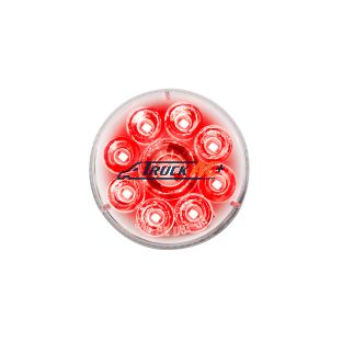 9 LED 2-1/2" Round Pure Reflector Light (Clearance/Marker) - Red LED/Clear Lens - United Pacific 39742