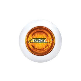 3 LED 3/4" Mini Light With Bezel (Clearance/Marker) - Amber LED/Amber Lens - United Pacific 39932
