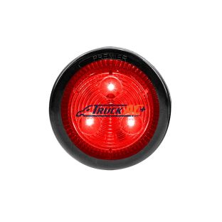 3 LED 2" Round Low Profile Light Kit (Clearance/Marker) - Red LED/Lens - United Pacific 36108BRK