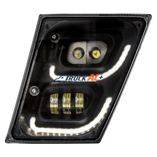 "Blackout" High Power LED Fog Light With LED DRL & Position Light For 2003-2017 Volvo VN/VNL - Driver - United Pacific 32596