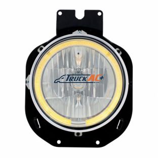 Crystal Headlight With Amber LED Halo Ring For 1996-2005 Freightliner Century - United Pacific 31281