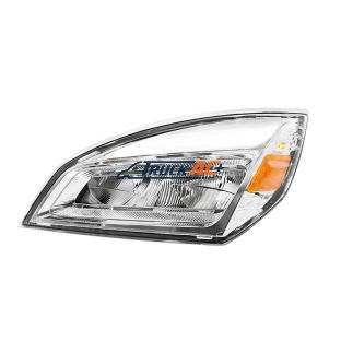 A66-01405-002, A66-01512-004 High Power Chrome LED Headlight For 2018-2024 Freightliner Cascadia-Driver - United Pacific 32912