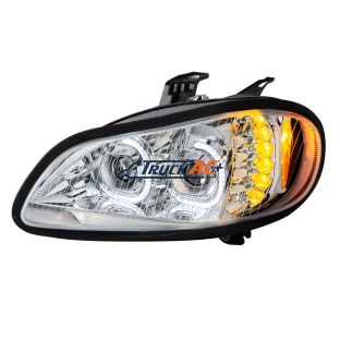 Chrome LED Projection Headlight Assembly For 2003-2024 Freightliner M2- Driver - United Pacific 35729