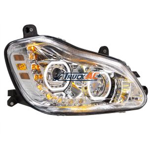 Chrome 10 LED Headlight for 2013-2021 Kenworth T680 - Passenger Side - United Pacific 35742