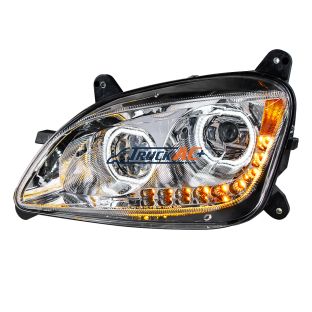 Chrome 10 LED Headlight For Peterbilt 587 (2010-2016) & 579 (2012-2021)- Driver Side - United Pacific 35745