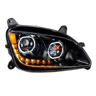Black 10 LED Headlight For Peterbilt 587 (2010-2016) & 579 (2012-2021) - Passenger Side - United Pacific 35748