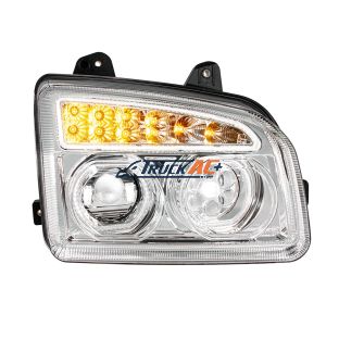 Chrome 11 LED Headlight For 2015-2024 Kenworth T880-Passenger - United Pacific 32861
