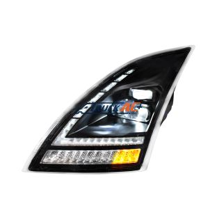Blackout Full LED Headlight With Switchable Sequential Turn Signal. 2018-2024 Volvo VNL-Driver - United Pacific 32938