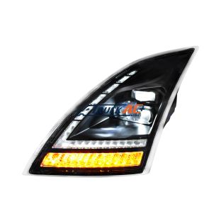 Blackout Full LED Headlight With LED Turn Signal and DRL For 2018-2024 Volvo VNL-Driver - United Pacific 32942
