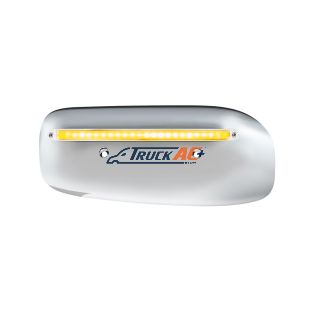 24 LED GloLight Rear Headlight Housing Cover For 2008-2023 Peterbilt 389 (Driver)- Amber LED/Clear Lens - United Pacific 32854