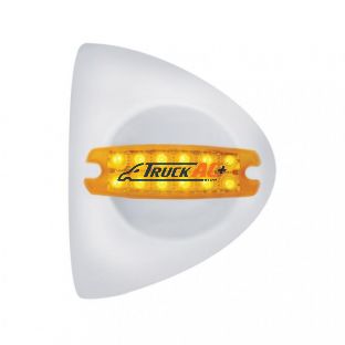 12 LED Reflector Headlight Turn Signal Light Cover - Amber LED/Amber Lens - United Pacific 39504