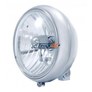 7" Motorcycle Headlight With Crystal H4 Halogen Bulb - United Pacific 32165