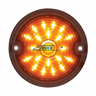 21 LED 3-1/4" Dual Function Signal Light For Harley Motorcycle With 1157 Plug - Amber LED/Smoke Lens - United Pacific 37097