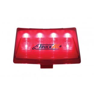 8 LED Fender Tip Light For Harley Motorcycle- Red LED/Red Lens - United Pacific 37204B