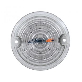 21 LED 3-1/4" Dual Function Signal Light For Harley Motorcycle With 1157 Plug - Amber LED/Clear Lens - United Pacific 37576
