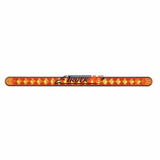 19 LED 12" Reflector Light Bar With Black Housing - Amber LED/Amber Lens - United Pacific 36488