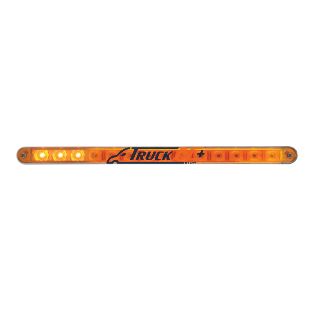 14 LED 12" Sequential Light Bar With Bezel - Amber LED/Amber Lens - United Pacific 37522