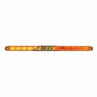 38948B 14 LED 12" Sequential Light Bar Only - Amber LED/Amber Lens - United Pacific 37896B